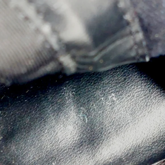 Luichiny Trend Lee Black Leather Stretch Panel Over The Knee Zip Up Boots K29 - Picture 12 of 15